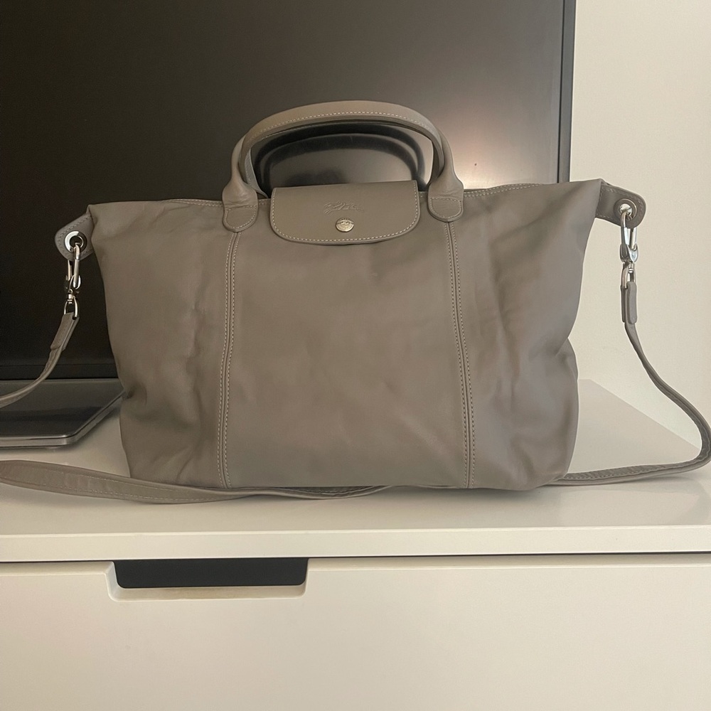 Longchamp Le Pliage Cuir Leather Shoulder Bag